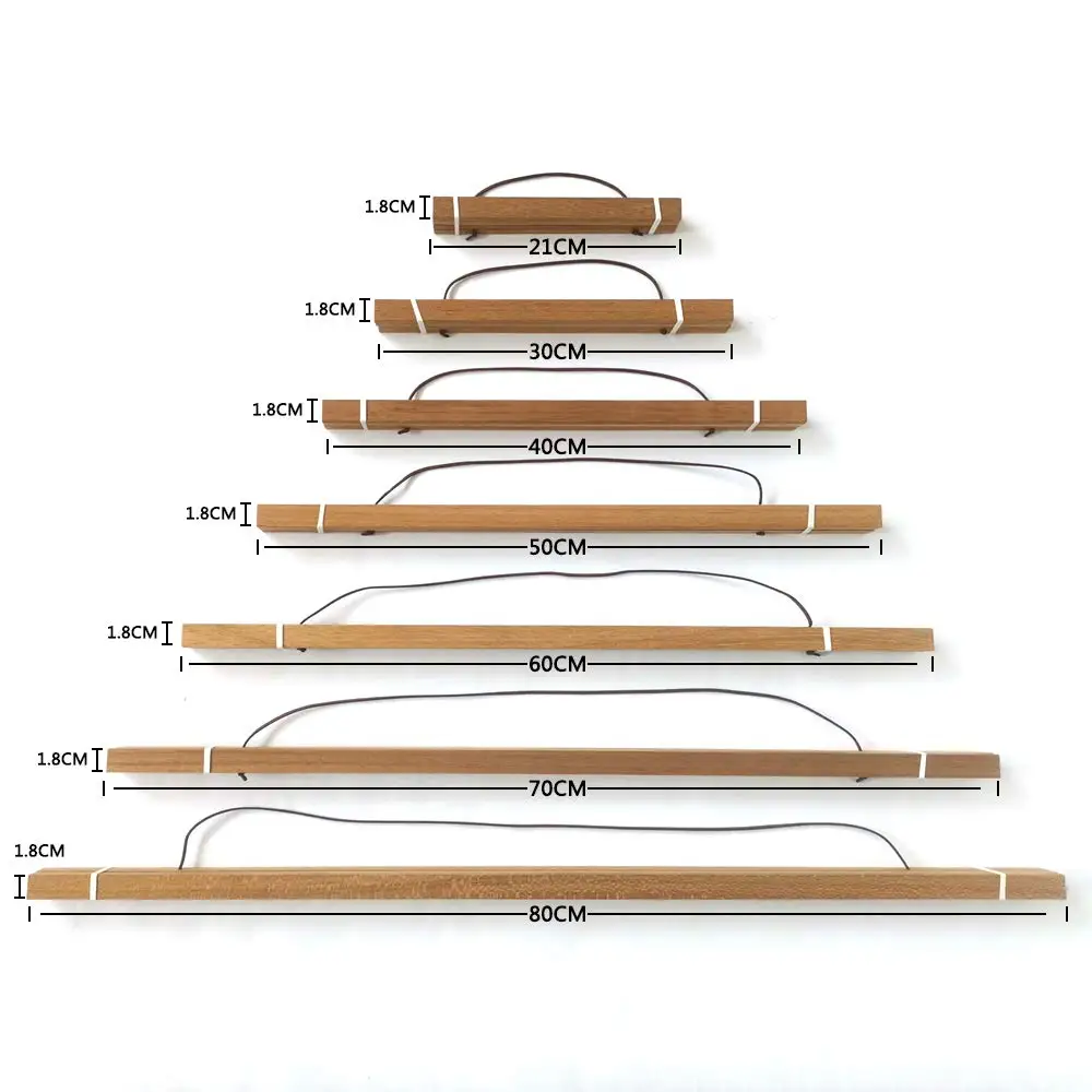 

Magnetic Poster Hanger Frame Teak Wooden Hanger Frame Natural Painting Photo Frame Canvas Wall Art Craft Frame Art Hanger