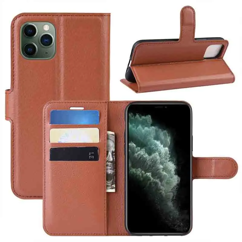 Роскошный кожаный чехол с откидной крышкой для iPhone 11 Max Чехол-бумажник телефона Pro
