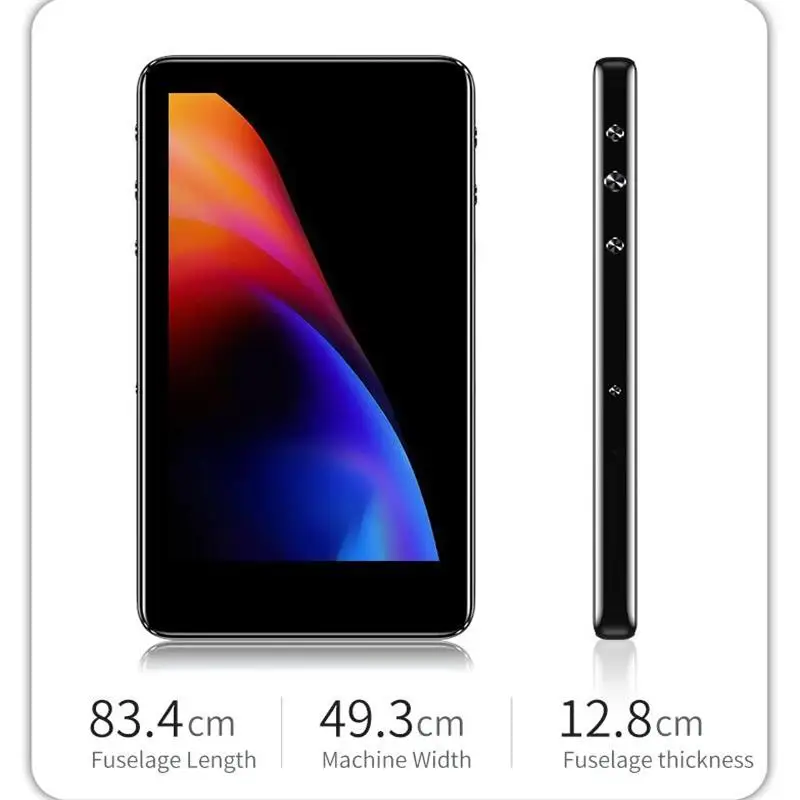 

MP3 Player Bluetooth 4.2 Built-in Speaker HiFi Music Player 3.0 inch Full Touch Color Screen with FM, Support SD Card Up to 128G