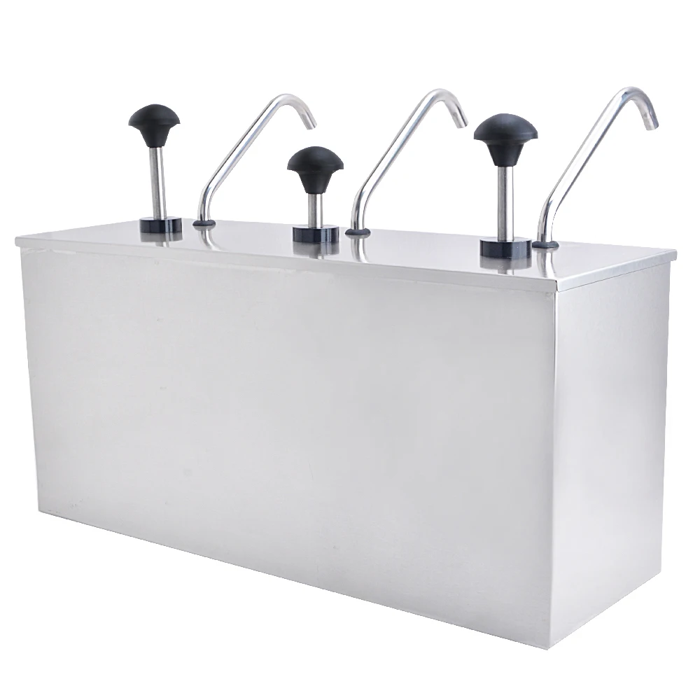 3 Bucket Sauce Dispenser Pump Squeeze Condiment Dispensing Stainless Steel | Инструменты