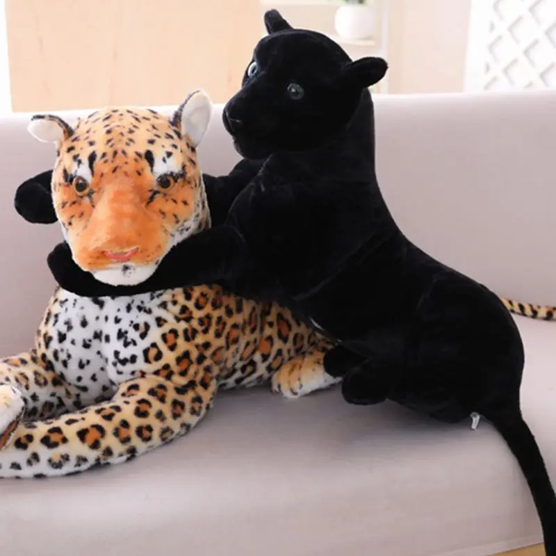 

30-60cm Life Like Money Leopard / Tiger/ Deer /Giant Black Plush Toy Panther Soft Stuffed Animal Birthday Gift