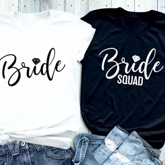 Bride Squad модная футболка женская эстетическое Свадебная вечеринка кепки в стиле