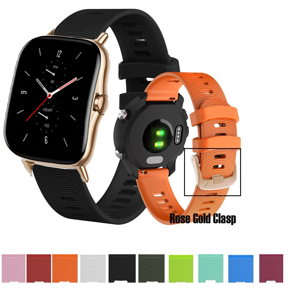 

20mm Watchband for Xiaomi Huami Amazfit GTS/Amazfit GTR 42mm/Amazfit Bip S/GTS 2 Watch Quick Release Silicone Wrist watchBand