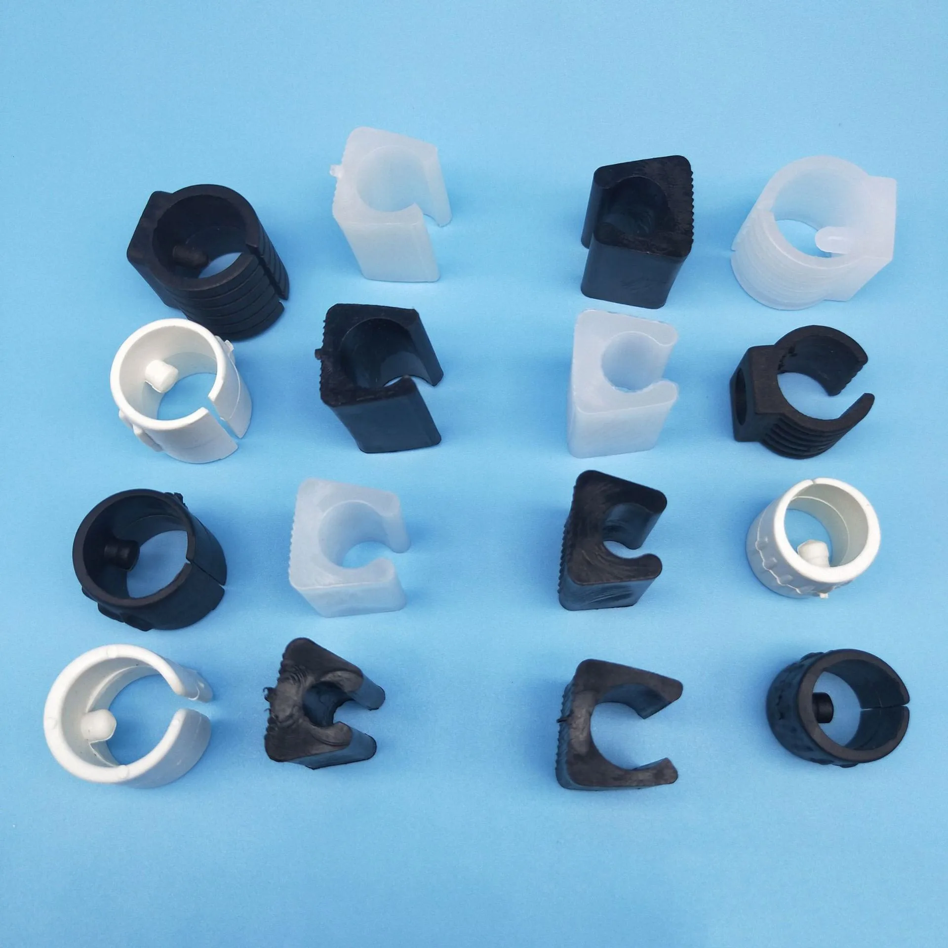 

Plastic Desk Feet Non-Slip U-type Pipe Clamp Home Office Table Chair Leg Pads Cover Mute Floor Tube Protector Clear/White/Black