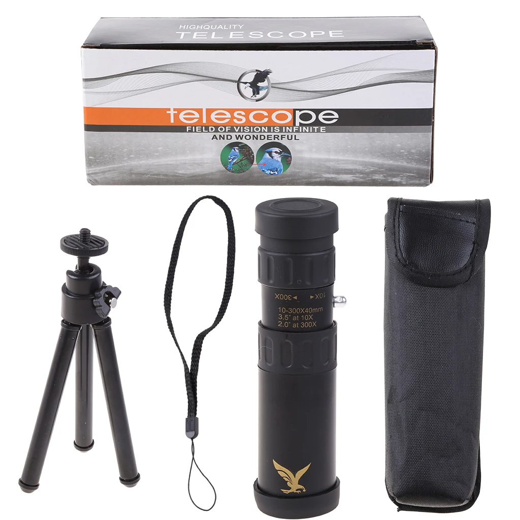 

Zoom Monocular with Tripod Portable BAK4 Prism Super Telephoto Travel Wildlife M17E