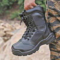 cqb swat full leather men military shoes army boot men leather shoes swat tactical boots size 39 45
