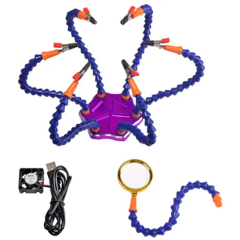 Мульти пайка Руки помощи инструмент третьей руки 6 гибких рук с зажимом для FPV