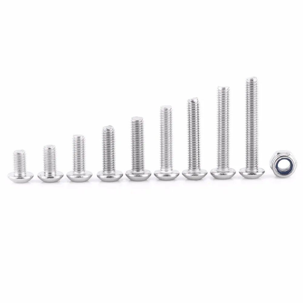Болты и гайки M3 винты с шестигранной головкой из нержавеющей стали SS304 на кнопках