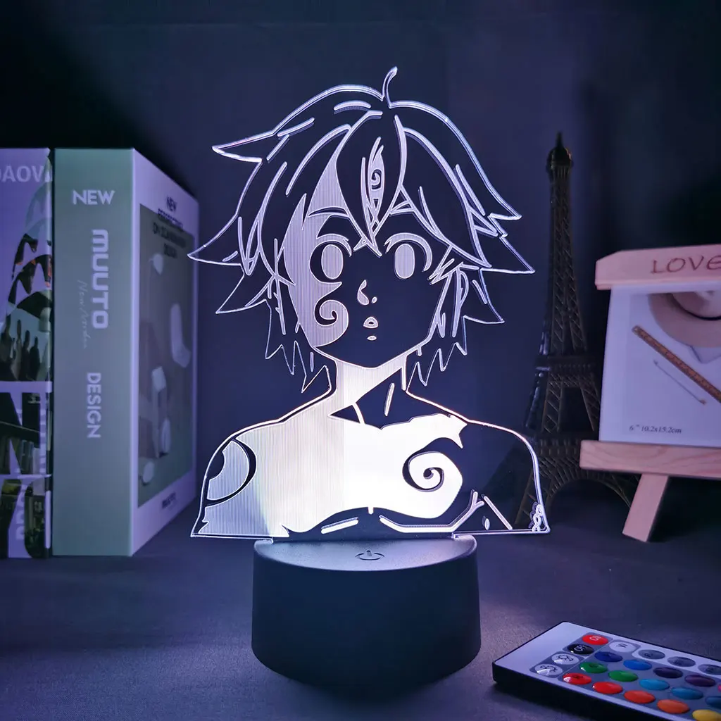 

Acrylic Night Light Room Decor Manga The Seven Deadly Sins Gadget for Home Lamp Table led lamp Kids Bedroom