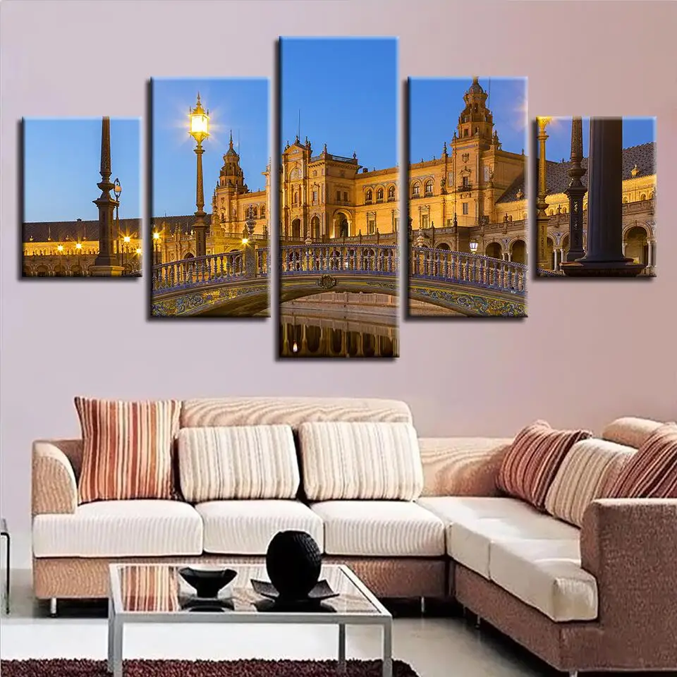 

Diamond Picture Home Decor 5D DIY Embroidery Painting Full Round Drill Dusk Buildings Scene Cross Stitch Wall art Handmade Gift