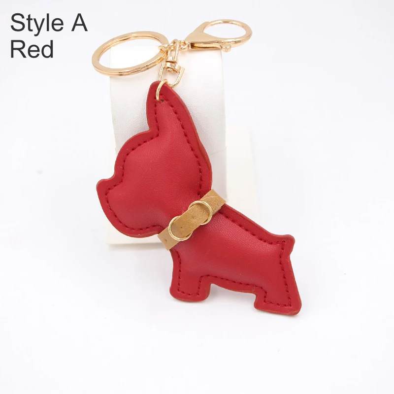 Брелок из искусственной кожи для ключей с собакой металлический держатель
