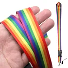 DZ1904 Радужный Флаг ЛГБТ Радуга, гей шнурки для брелок чехол для ID карты пройти гордость мобильный телефон держатель значка брелок для ключей шейные платки аксессуары