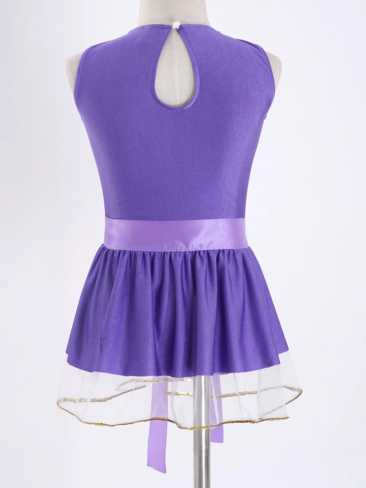 Conjunto de ropa de circo para ni&ntilde;as peque&ntilde;as, disfraz de Cosplay de Halloween, uniforme de exposici&oacute;n puesta en escena, color morado-2