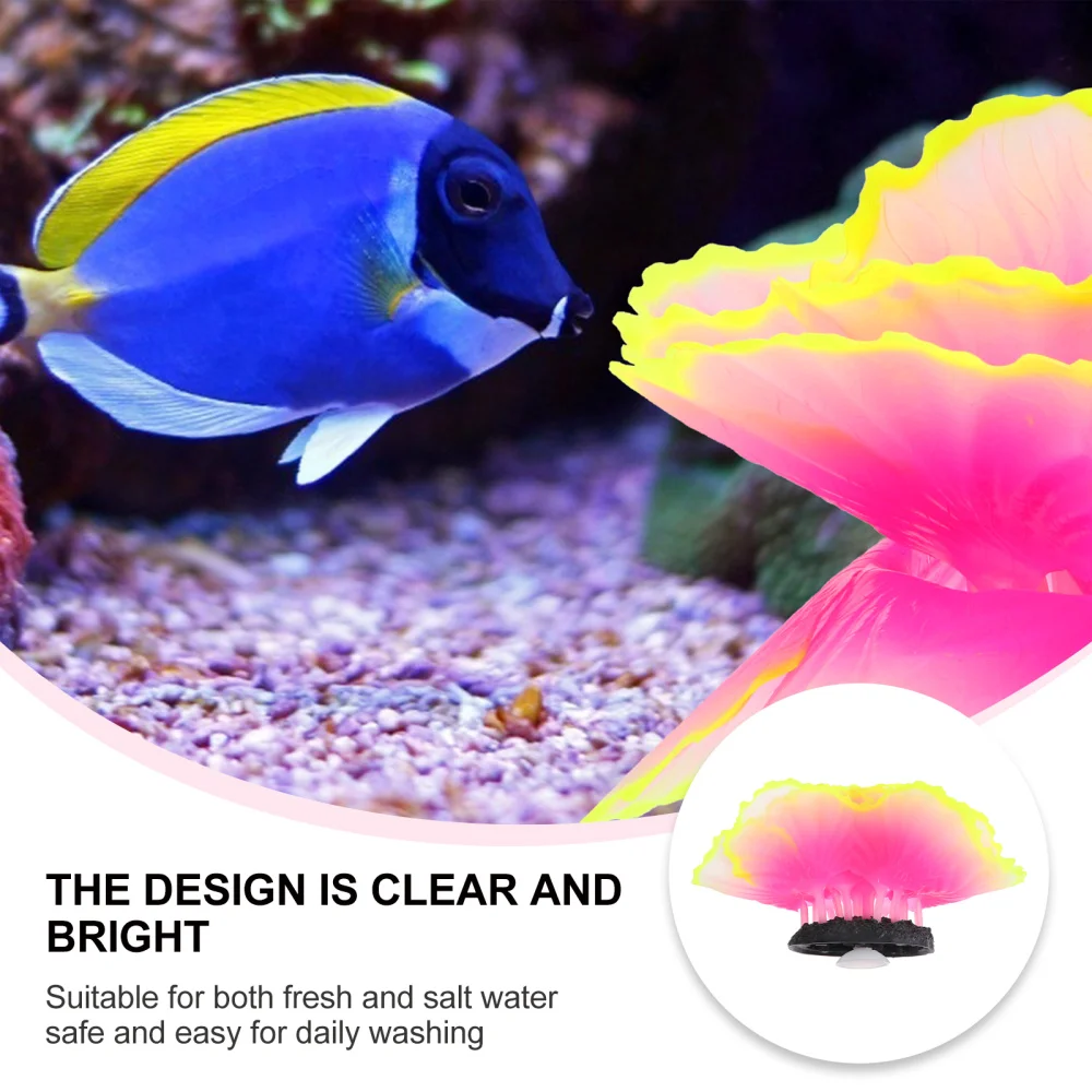 

1 Set Glowing Coral Simulation Plant Fish Tank Landscape Aquarium Decor