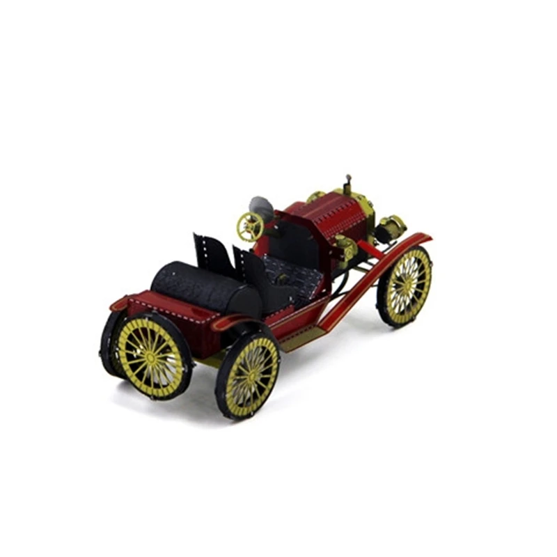 Цветная винтажная живопись автомобиля 3D Металлические Головоломки наномодели