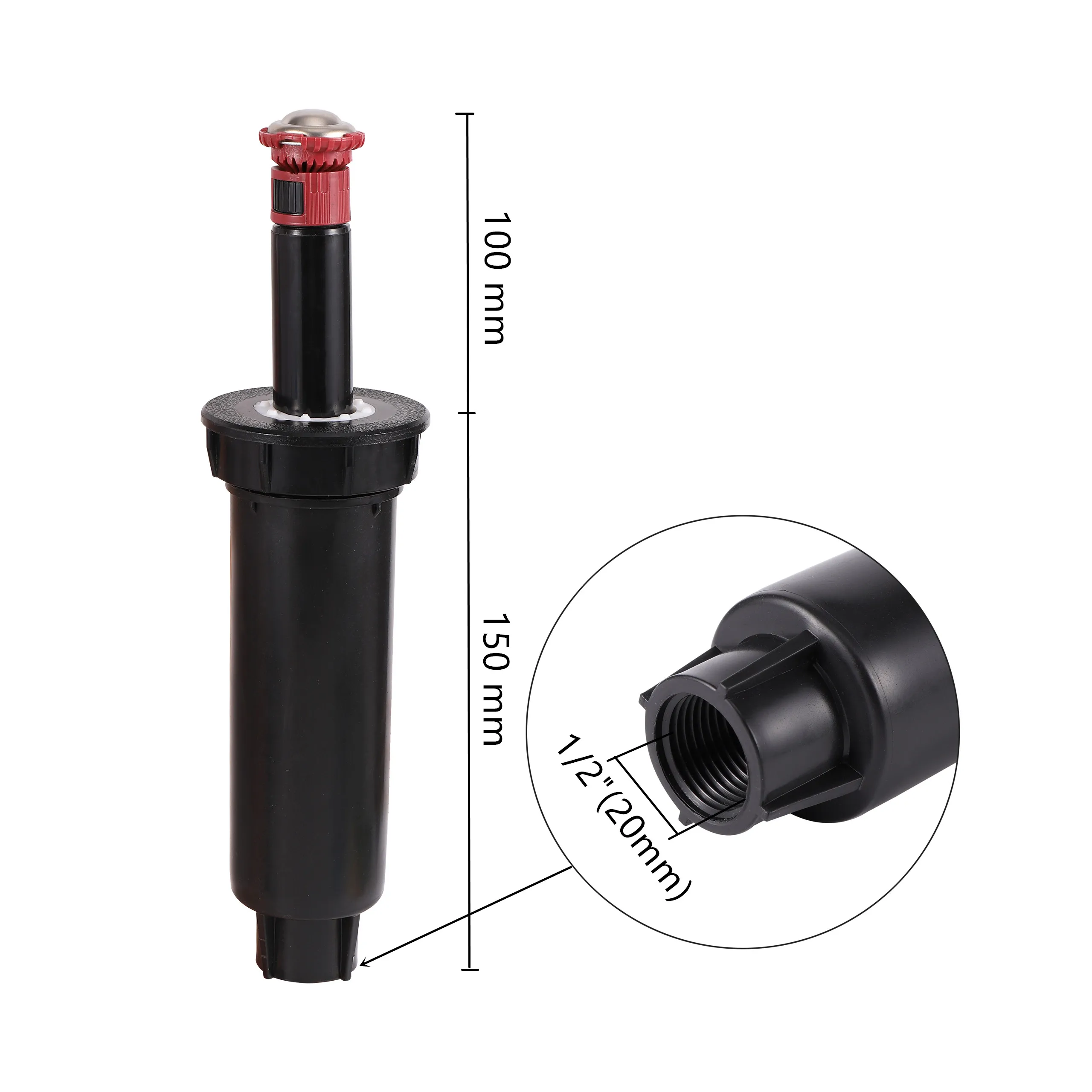 

Всплывающий разбрызгиватель Adhere To Fly 1/2", 360°/45°-270°, красный/серый