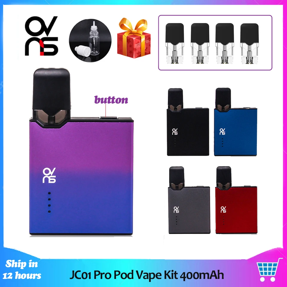 Новый OVNS JC01 Pro Pod набор 400 мАч стартовый 1 мл многоразовый картридж с 3 регулировкой