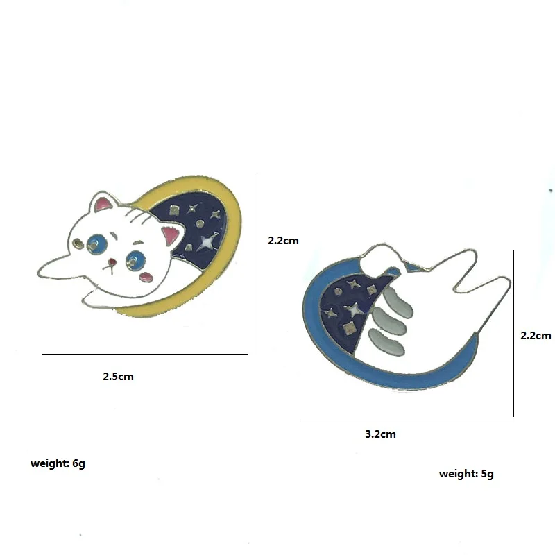 Эмалированная брошь в форме кошки на рюкзак подарок для друзей | Украшения и