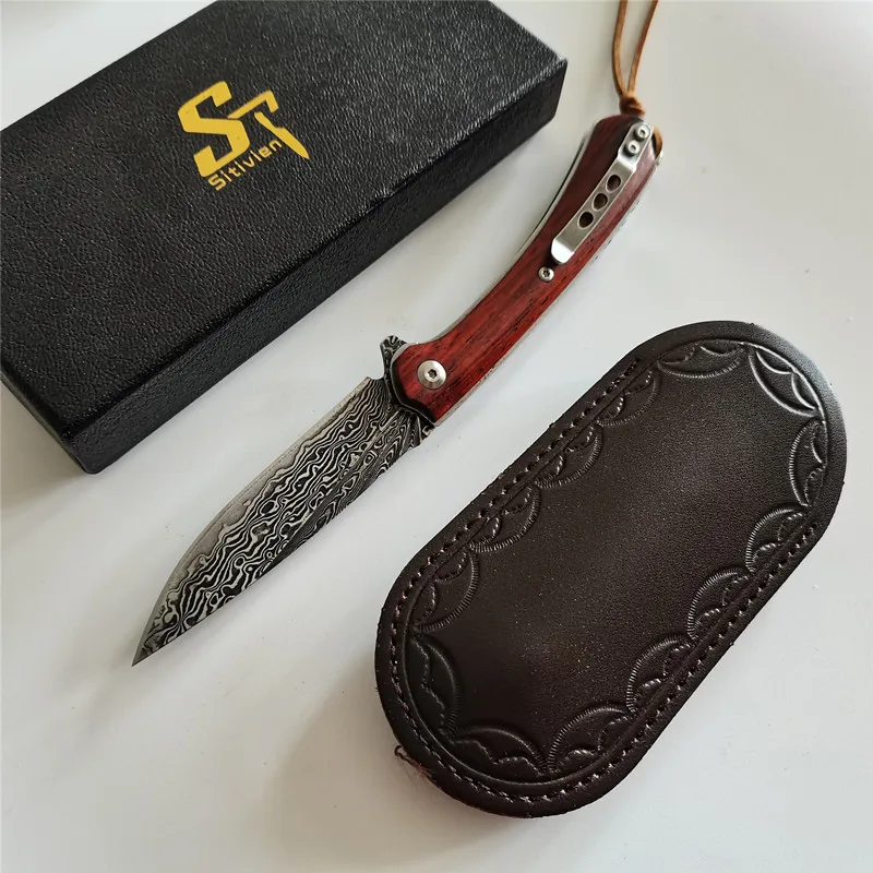 Складной нож Eafengrow sitive ST226/223 VG10 дамасское лезвие карманный для выживания охоты