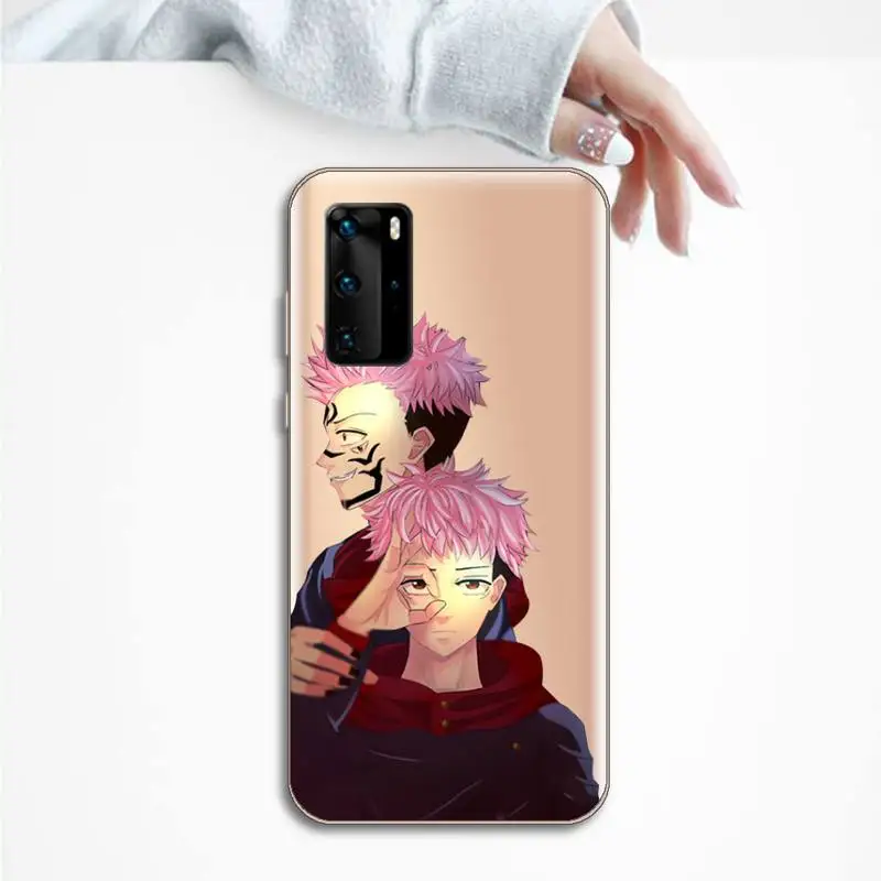 

Jujutsu Kaisen Anime Gojo Phone Case Transparent for Huawei P20 P30 P40 honor 8 10i P smart 2019 Samsung A71 A21S S10 20 plus