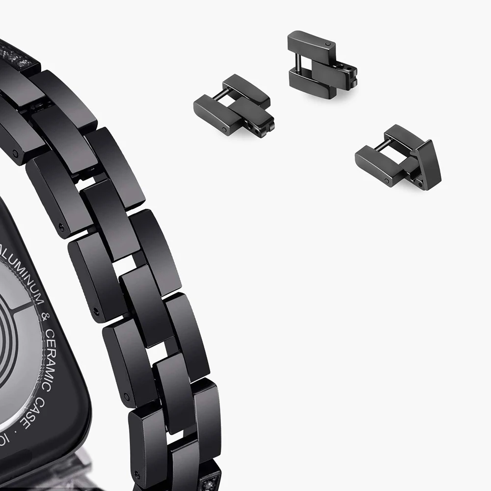 Роскошные цепи с бриллиантами, сменный ремешок для наручных часов Apple Watch Series 5 4 44 мм 42 мм запястье браслет ремешок для iwatch 1 2 3 40 мм, 38 мм