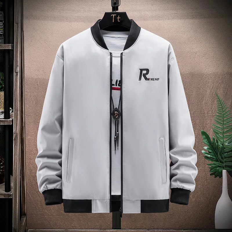 

Мужская куртка-бомбер Dimusi на молнии, Повседневная приталенная куртка в стиле хип-хоп на молнии, одежда пилота, размеры до 4xl, TB8567, на весну