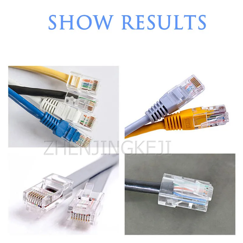 220V Cable Crystal Head Crimp Machine Telephone Line 5G Network Wire Press Down Tools Terminal PC Head Pressure Thread Equipment