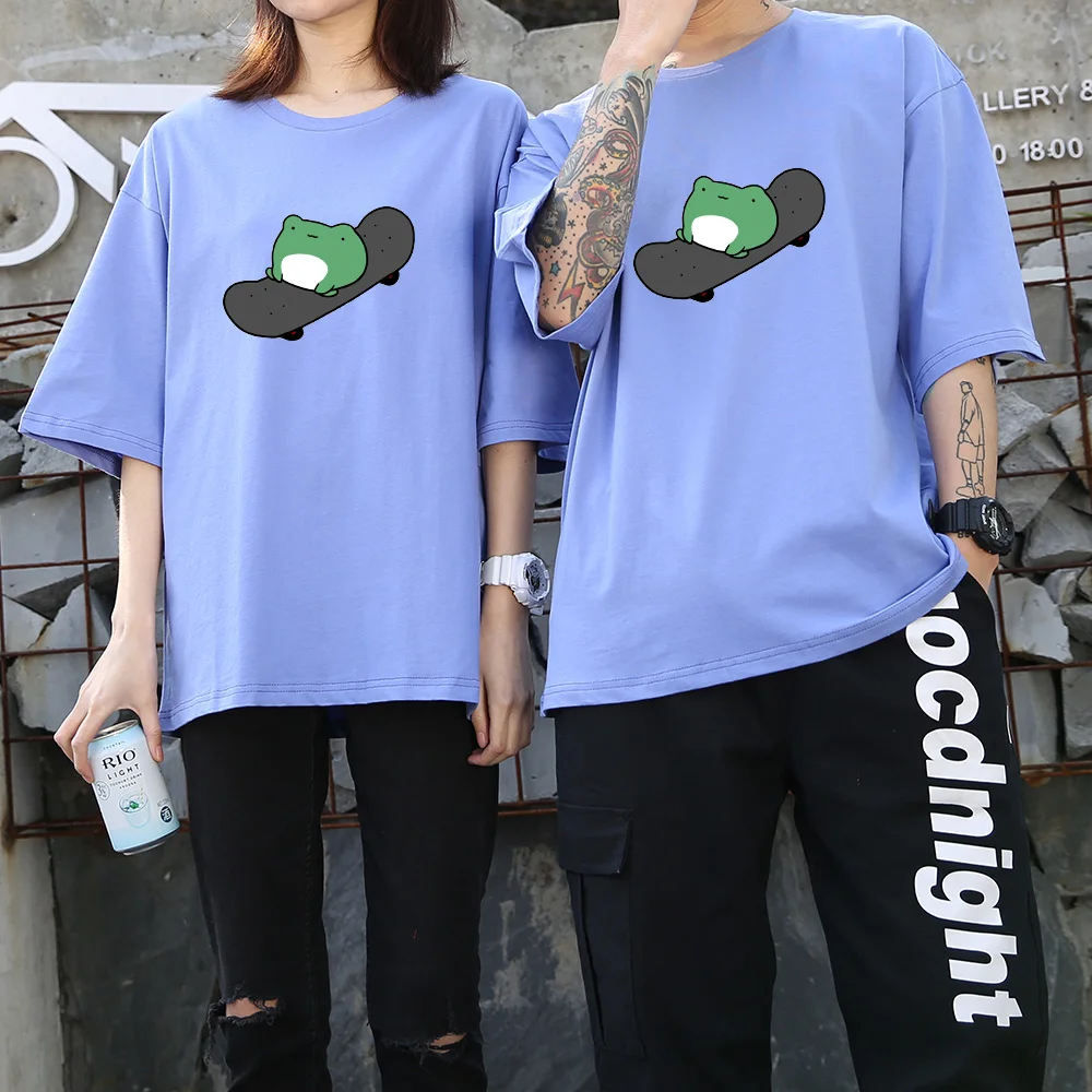 

Футболка для скейтборда в стиле оверсайз, хлопковые винтажные повседневные спортивные брюки с лямками в стиле Харадзюку, модные штаны в Кор...