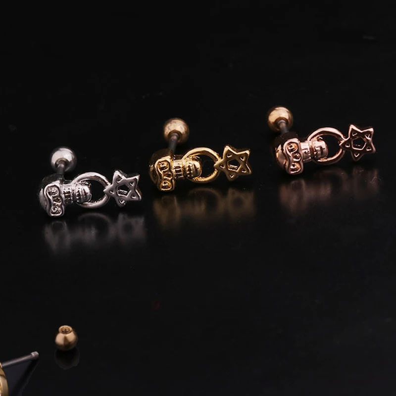 Серьги гвоздики из Нержавеющей Стали Для Пирсинга Ушей простые ювелирные