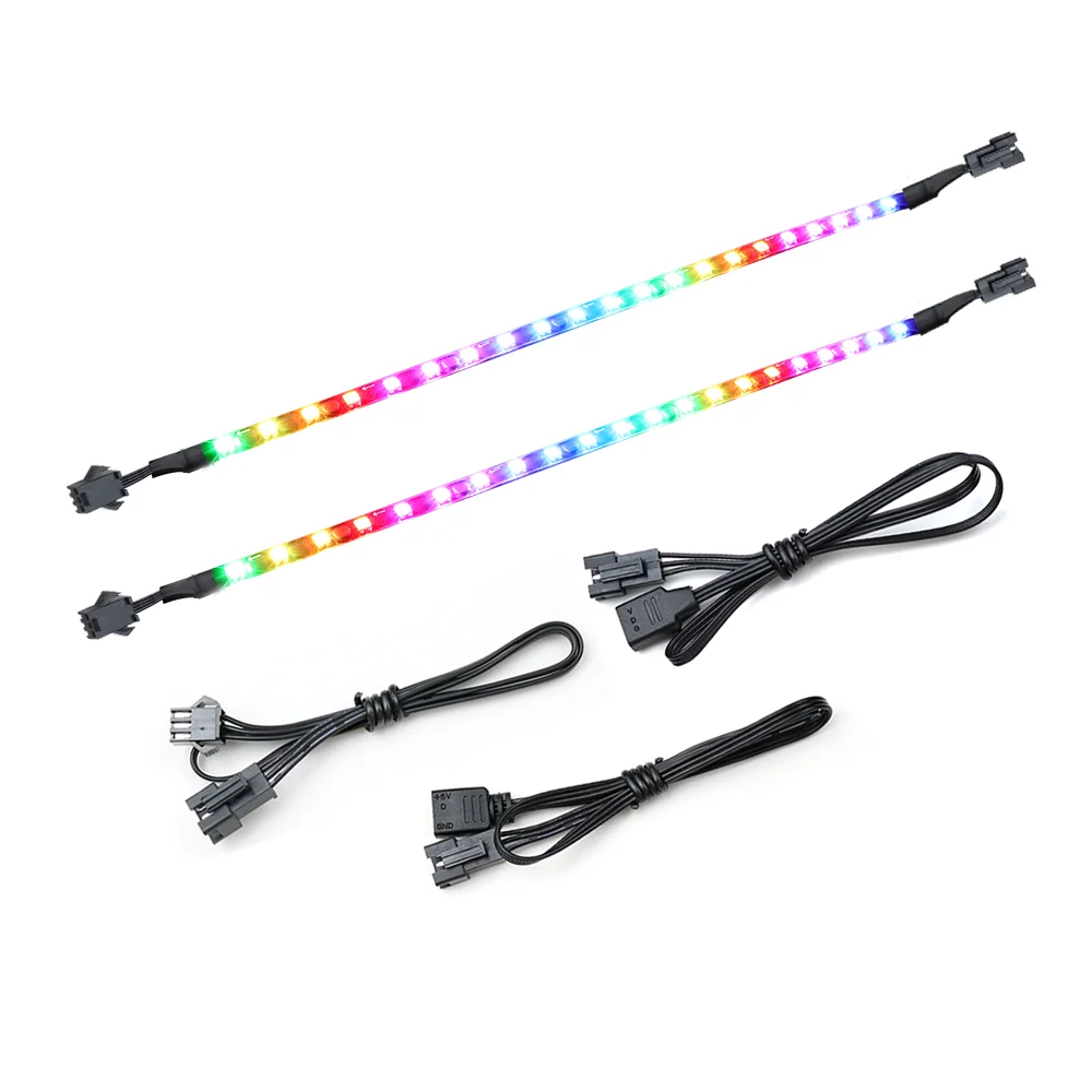 2 шт. A RGB 5V Светодиодные ленты 3PIN компьютер чехол лента светильник SMD 5050 гибкий