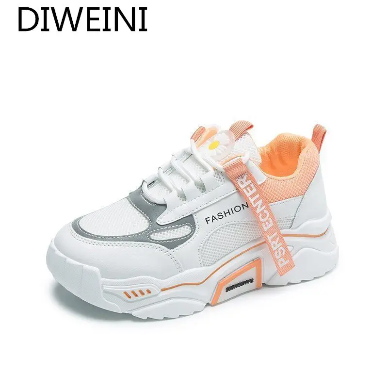 

2021 New Women's Sneakers Thick-soled Vulcanized Shoes Outdoor Running Shoes Casual Comfortable Shoes Dad Shoes Women's Shoes