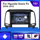 Android 8.1 IPS 1 + 16G 4-ядерный Автомобильный мультимедийный плеер для Hyundai Santa Fe 2 2006-2012 GPS 2din видео автомобильное радио головное устройство WiFi SWC