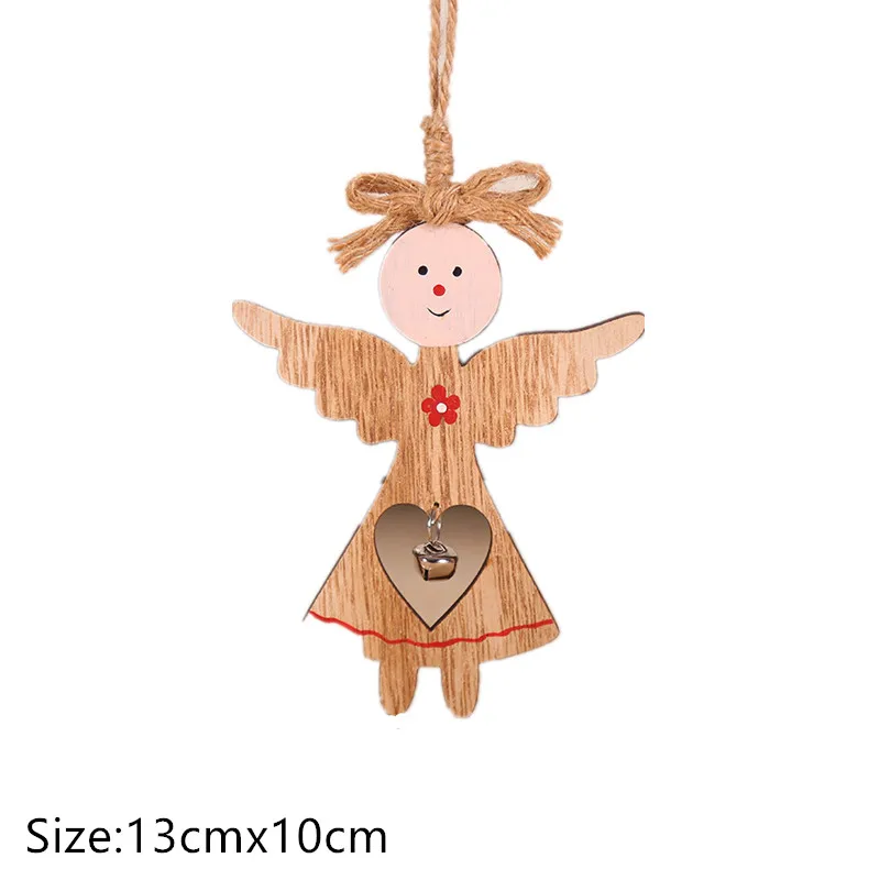 1pc-22-doll С Рождеством Noel деревянная подвеска рождественские украшения для елки для дома Navidad Natal новогодние украшения - Цвет: 1pc-22-doll