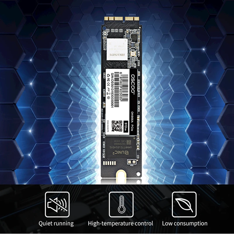 Твердотельный накопитель Oscoo 256 ГБ M.2 SSD PCIe для Mac M2 NVMe жесткий диск Gen3x4 3D NAND Flash 1 ТБ