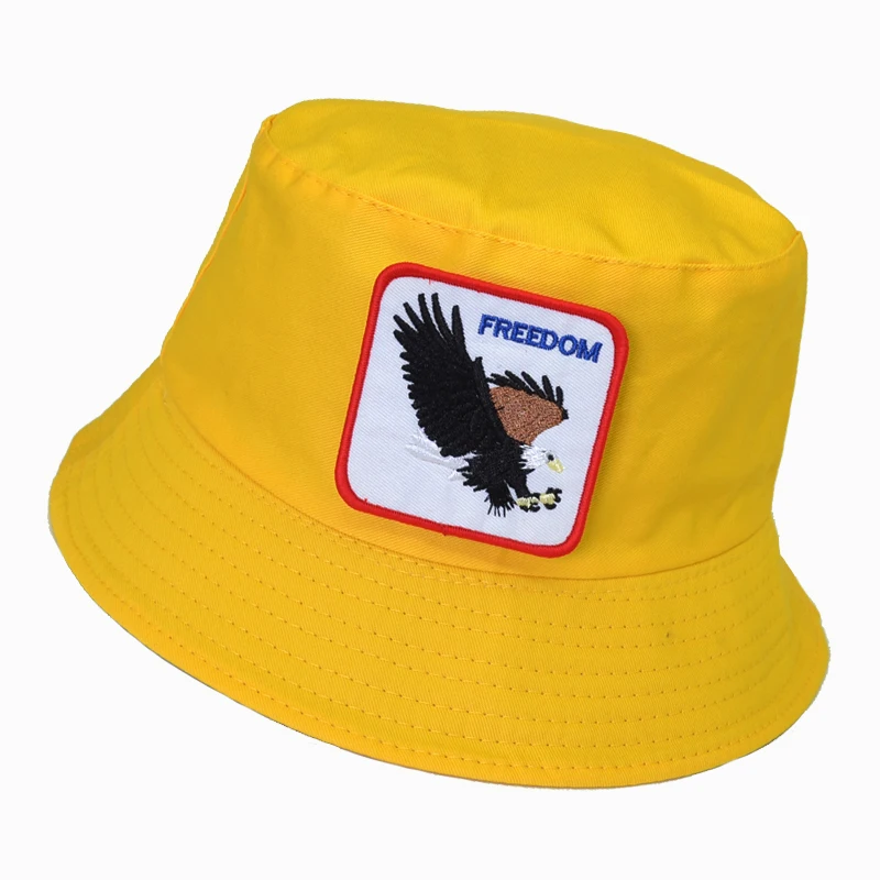 

Fashion Animals eagle bucket hat Men Women Hip Hop Hat Summer Sun Unisex bob cap freedom panama bucket cap
