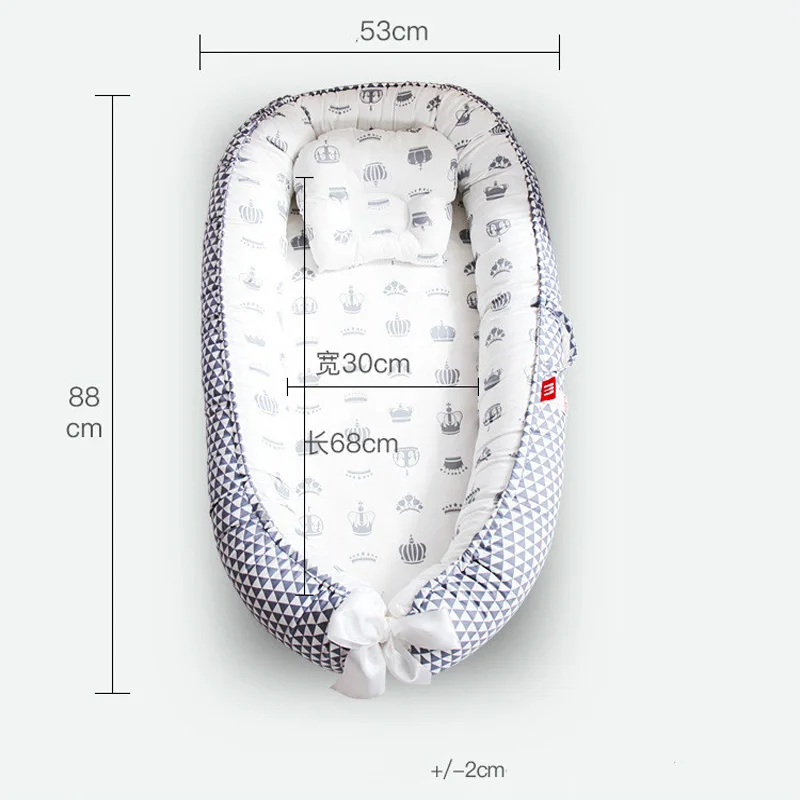 Портативная кровать для новорожденных детская путешествий отдыха бампер люльки