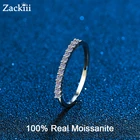 0.22ct бриллиантовое кольцо VVS Бриллиантовая половинная вечность составные обручальные кольца Оригинальное бриллиантовое серебряное обручальное кольцо