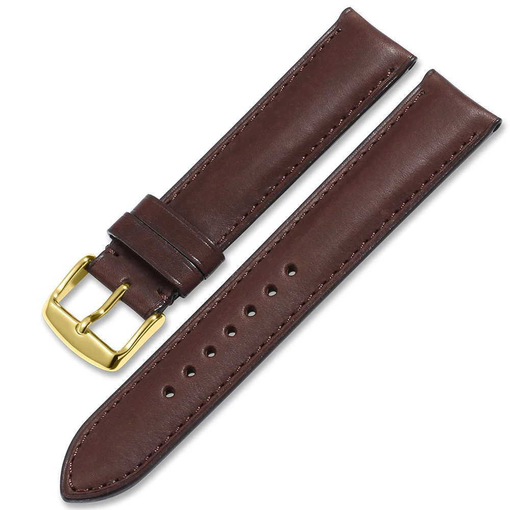 Dark brown IStrap часы наручные часы на кожаном ремешке полосы для Breitling IWC Casio Seiko 16 мм 18 мм 19 мм 20 мм 21 мм 22 мм 24 мм браслет на запястье - Цвет ремешка: Dark brown
