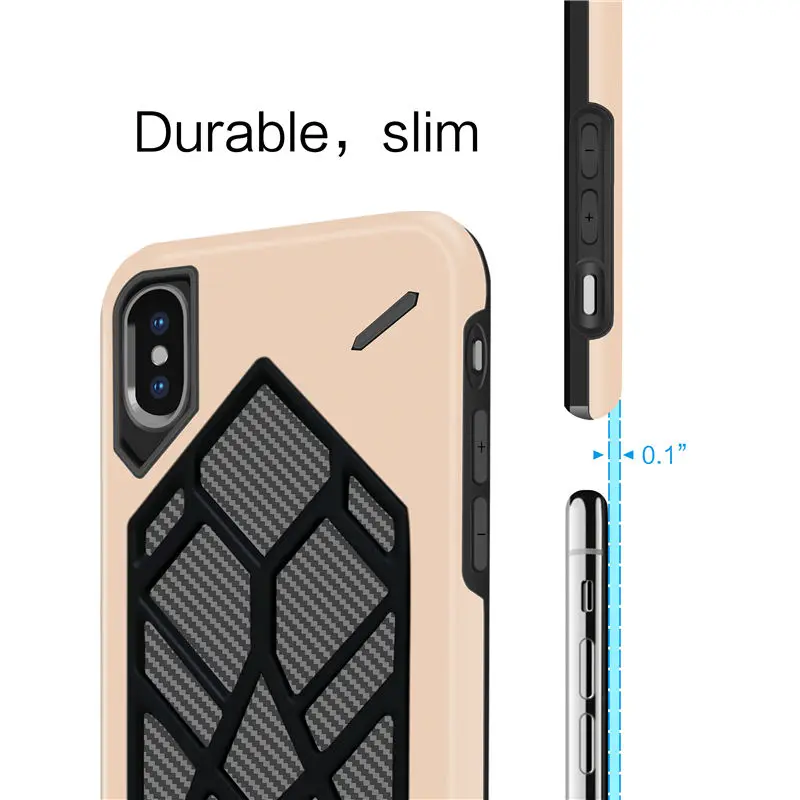 2в1 PC TPU Прочный защитный чехол для iPhone X 8 7 6 S Plus силиконовый гибридный резиновый