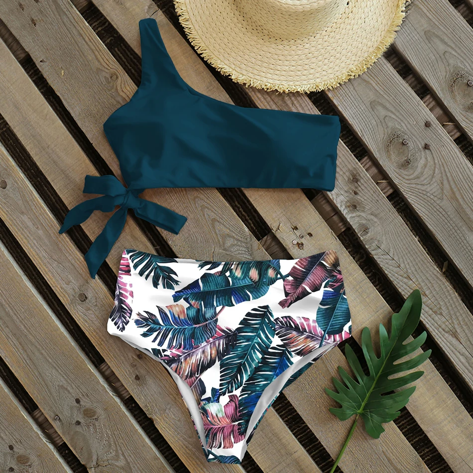 2020 сексуальный купальник бикини с высокой талией женский пуш-ап и оборками