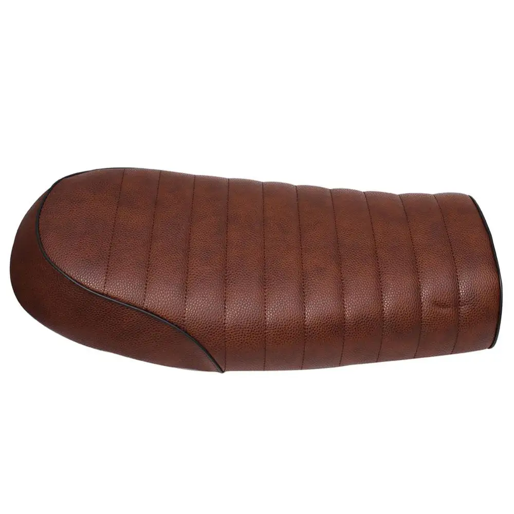 Сиденье для мотоцикла коричневое винтажное плоское седло Ретро сиденье Honda CG CB200