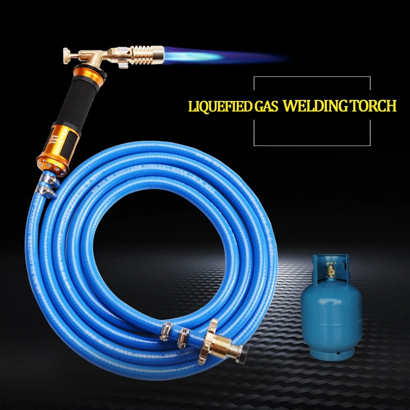 

Electronic Ignition Liquefied Gas Welding Torch Kit with 3M Hose for Soldering Cooking Brazing Heating Lighting