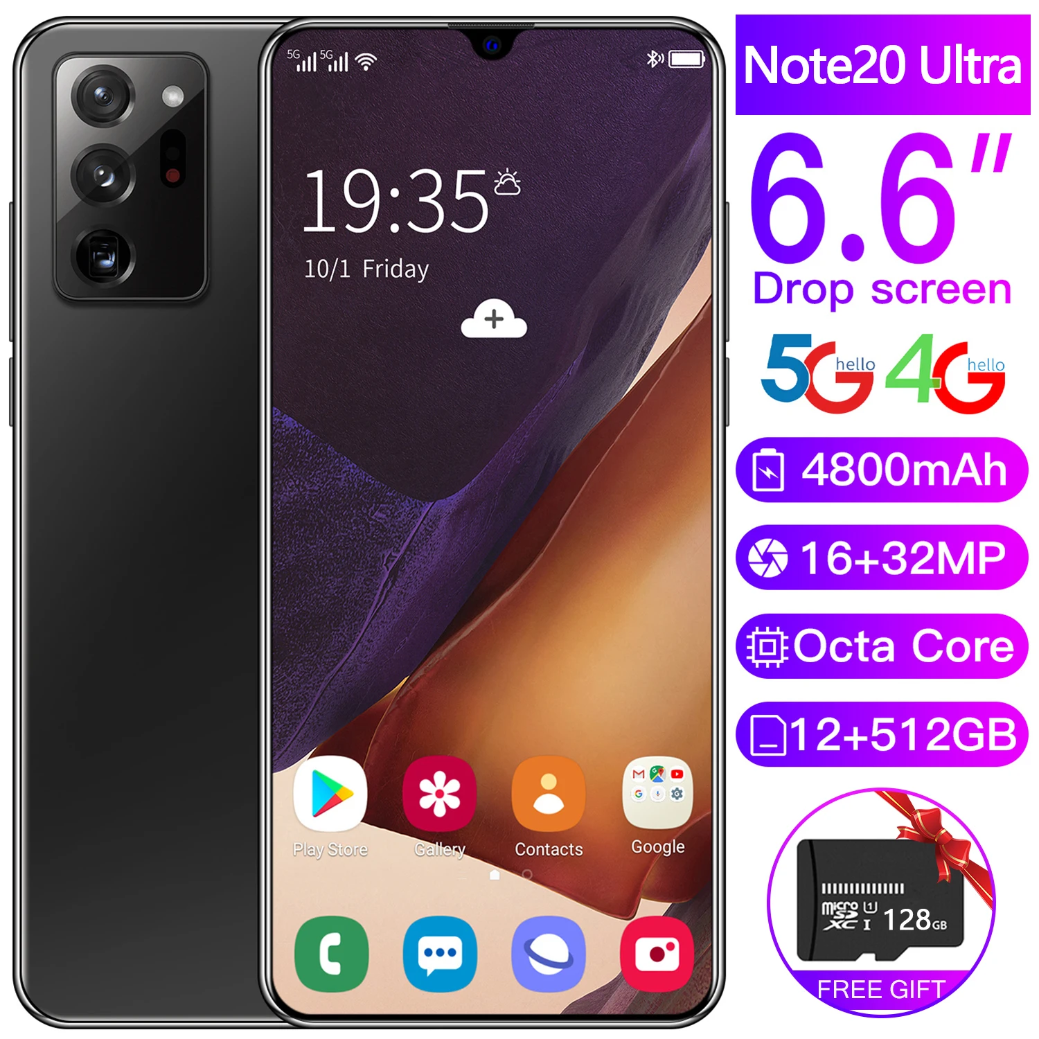 global version new 6 6 inch 5g smartphone 12gb512gb for samsung galaxy note20 ultra cellphone apple huawei xiaomi mobile phone free global shipping
