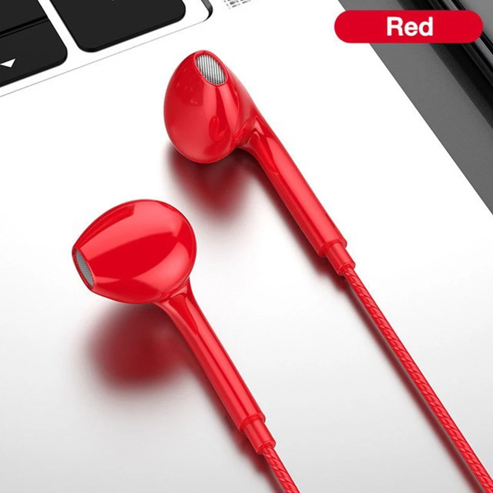 

3.5mm Wired Headphones Bass Earbuds Stereo Earphone Music Sport Gaming Headset with Mic