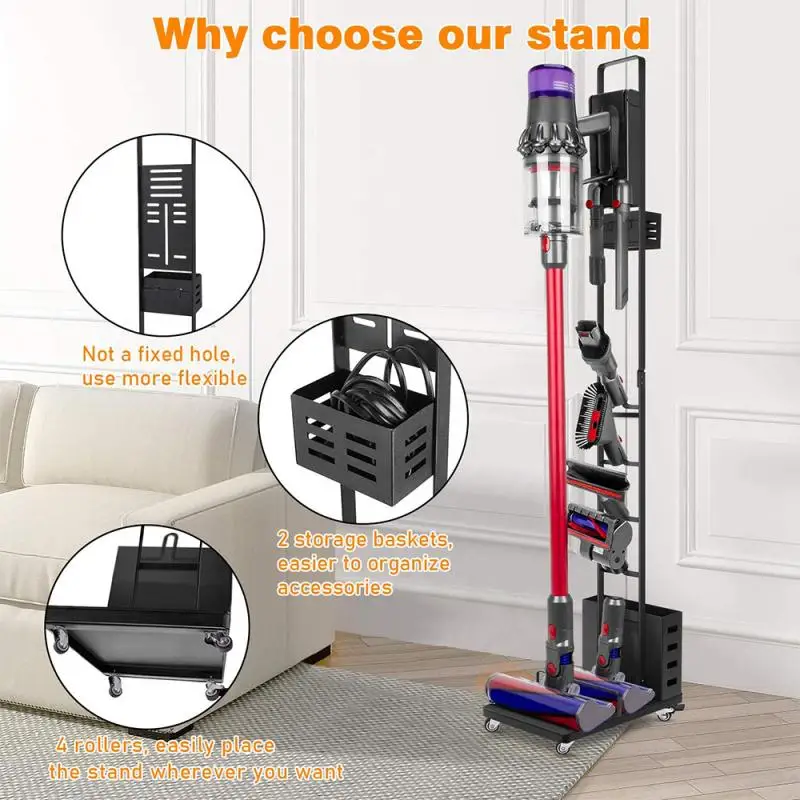 

Storage Bracket Holder Attachment Clip for Dyson V7 V8 V10 V11 Vacuum Cleaner Parts Brush Stand Tool Nozzle Base Docks Station