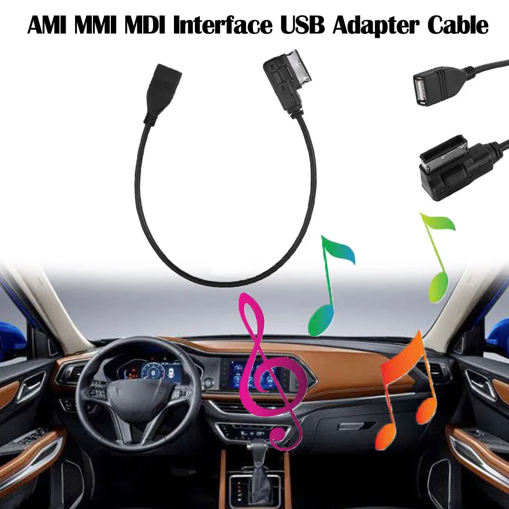 USB Кабель-адаптер новый музыкальный интерфейс AMI MMI MDI для Audi A3 A4 A8 Q5 Q7 Volkswagen Skoda 88 |