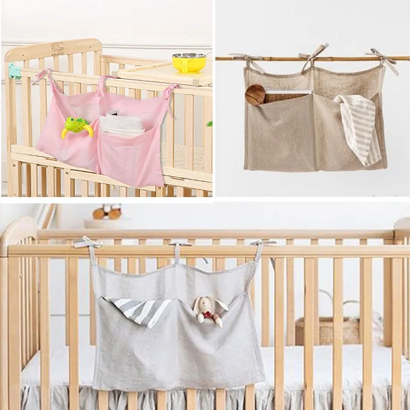 Подвесные мешки для хранения детской кроватки хлопковый органайзер