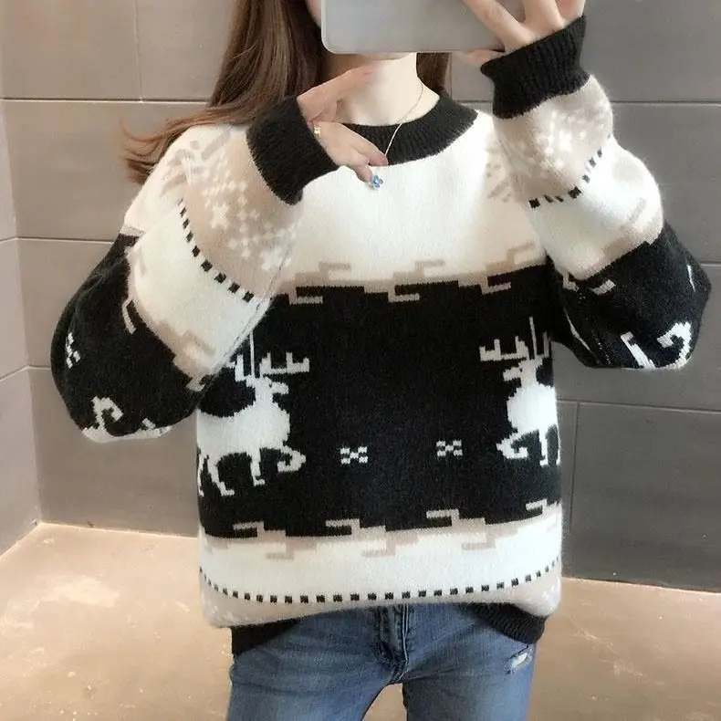Cheap wholesale 2021 spring autumn winter new fashion casual warm nice women Sweater woman female OL Christmas Pullover BAy237 images - 6