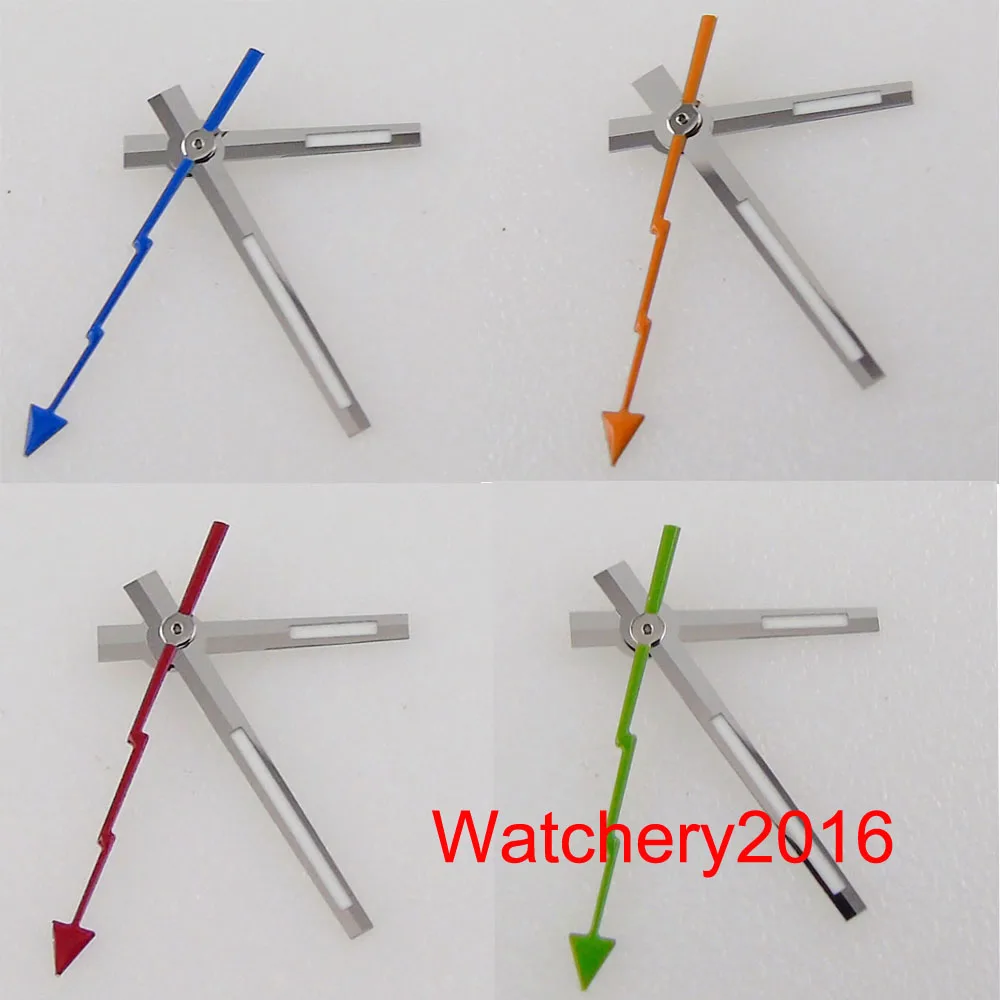 

New Orange Blue Flash Watch Needles fit NH35A NH36A 7S26 4R35 MIYOTA 8215 8205 821A MINGZHU 2813 ETA 2824 2836