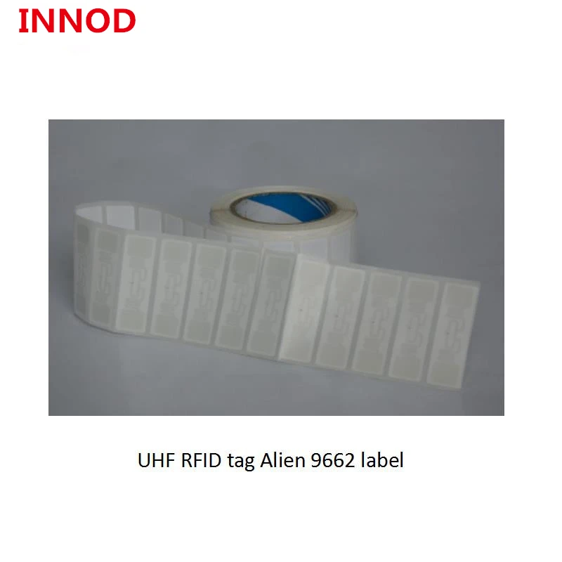 

Пользовательская rfid uhf Антенна дальнего радиуса действия alien 9662 бумага для письма влажная инкрустация для чипа 9962 rfid uhf ярлык клейкая идентификация gen2
